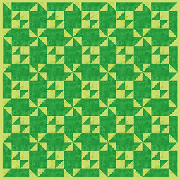 Example quilt for Pinwheels and Hourglass block